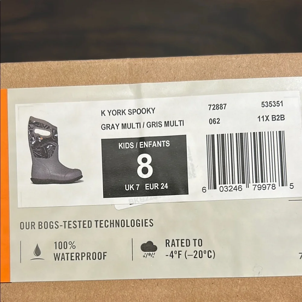Bogs Black and Gray Waterproof Boots